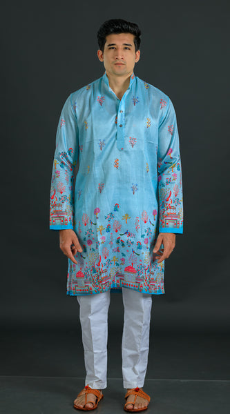 Kvach Udyan Neel Heritage Kurta