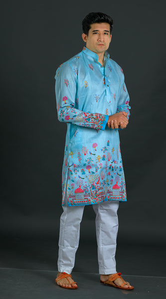 Kvach Udyan Neel Heritage Kurta