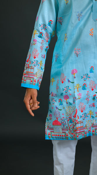 Kvach Udyan Neel Heritage Kurta