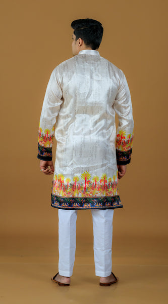 Kvach Shwet Utsav Heritage Kurta