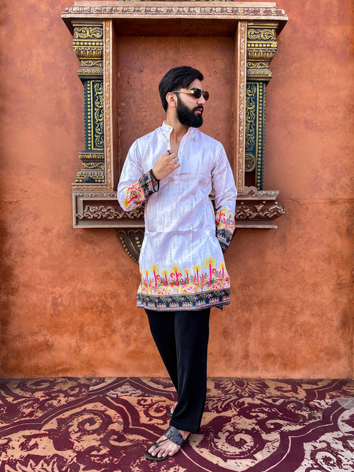 Kvach Shwet Utsav Heritage Kurta